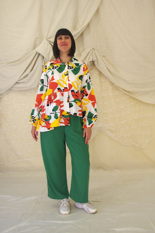 Bold Camicia in cotone a fiori colorati TAGLIA 1