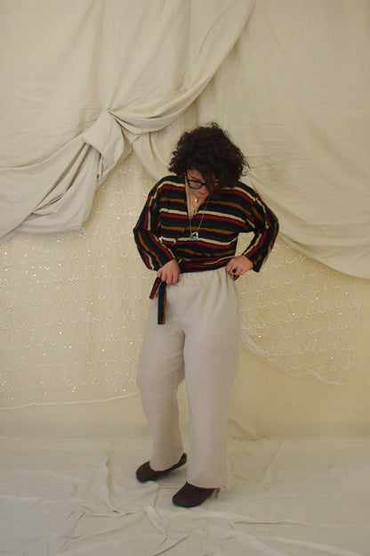 Belly Pantaloni in lino beige TAGLIA 3