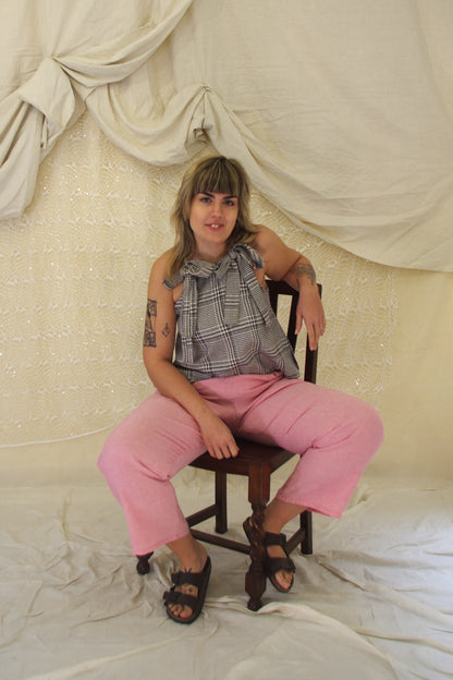 Belly Pantaloni in lino rosa TAGLIA 3