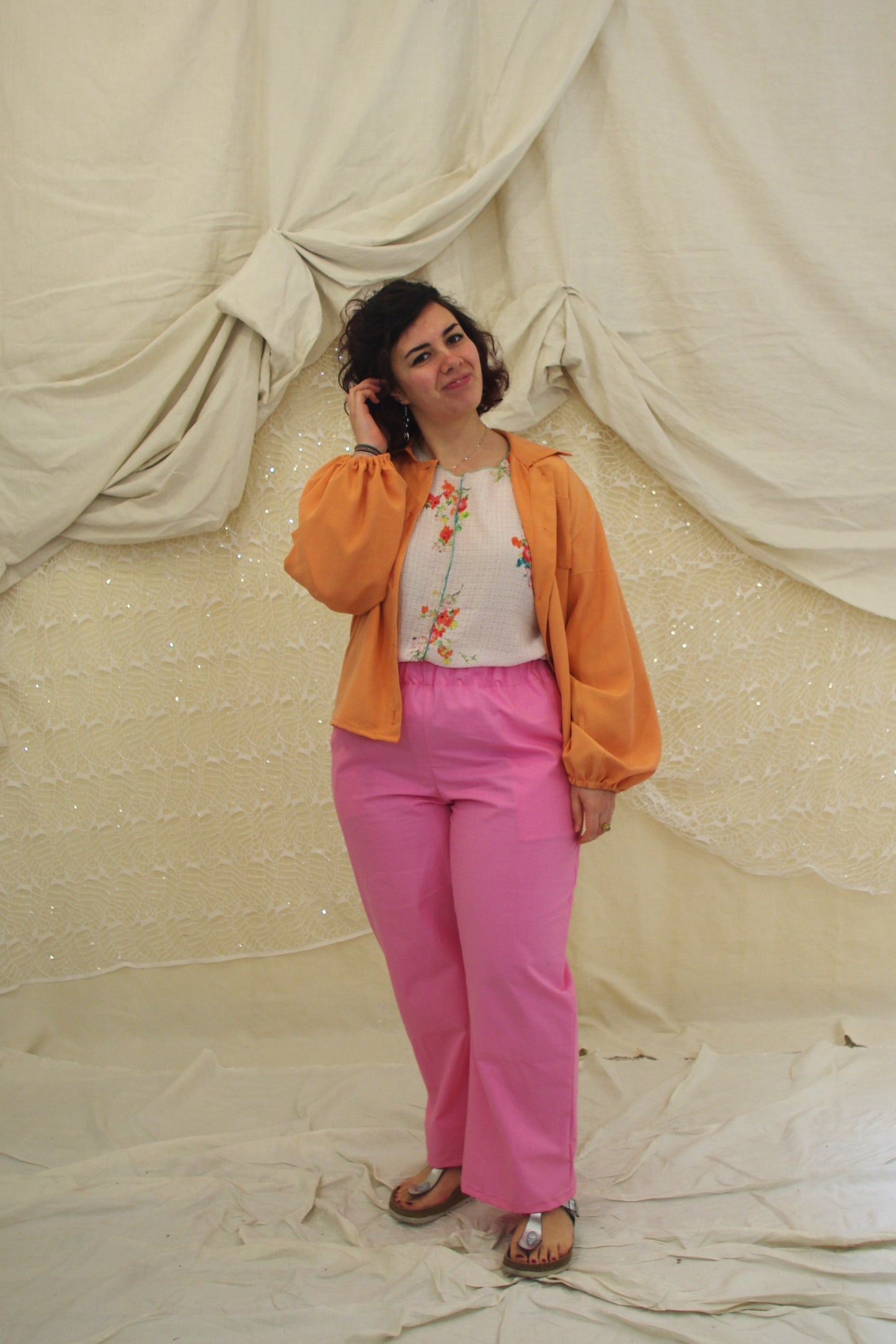 Belly Pantaloni in cotone rosa TAGLIA 2