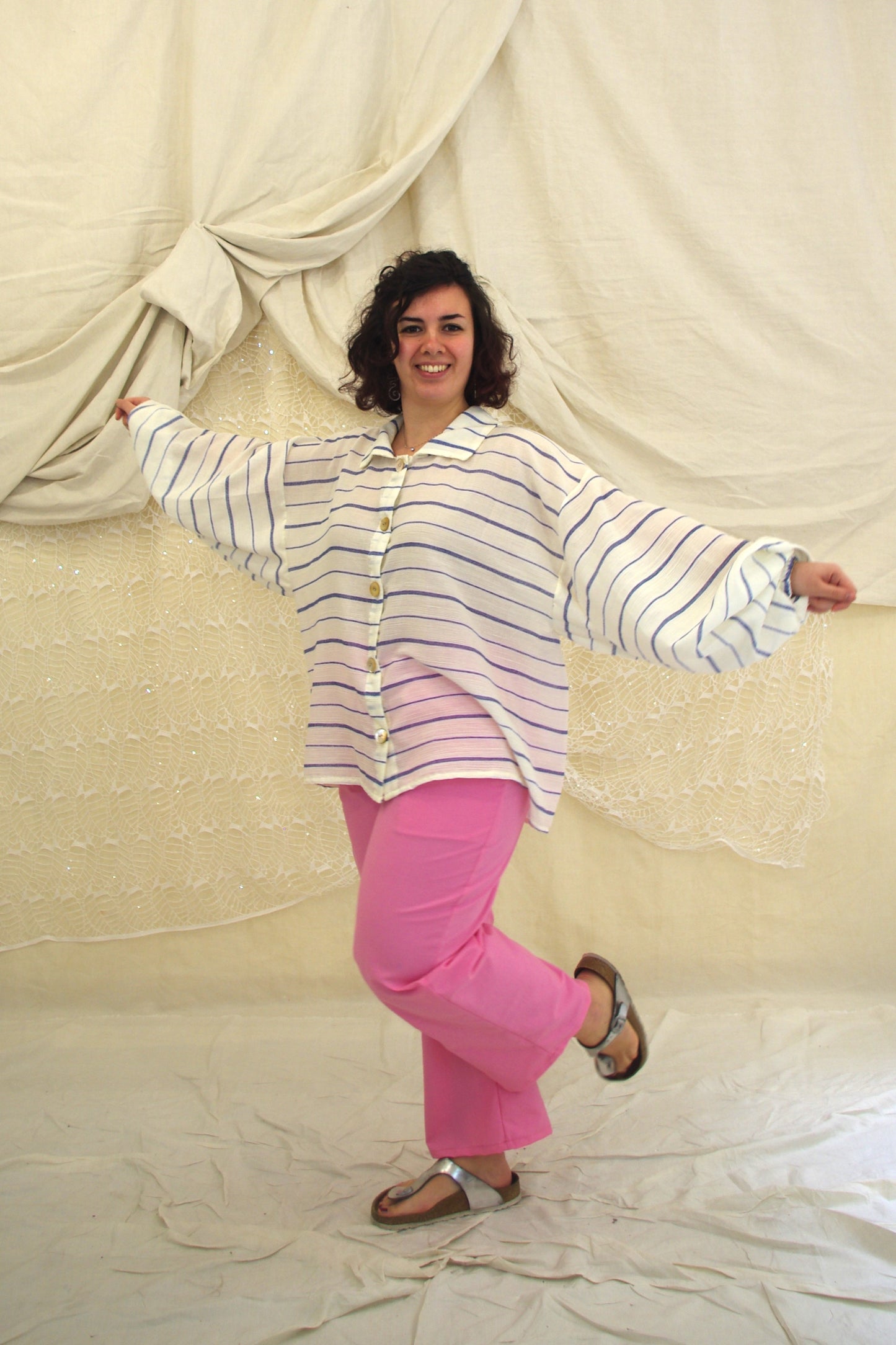 Belly Pantaloni in cotone rosa TAGLIA 2