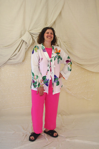 Belly Pantaloni in lino rosa big-bubble TAGLIA 3